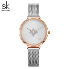 Shengke K0143 Designer Women Quartz Watch Minimal Dial Waterproof Luxury Ladies Watches Online Classic